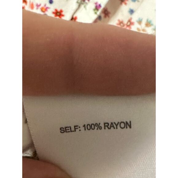 Jane and Delancey Shirt - Flowered Summer shirt long sleeve or short - size L - Picture 7 of 7